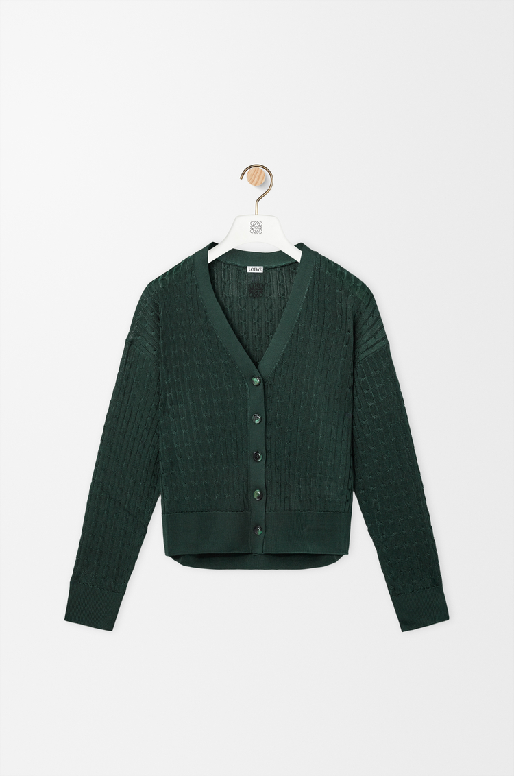 LOEWE Cardigan aus Viskose Dunkelgrün
