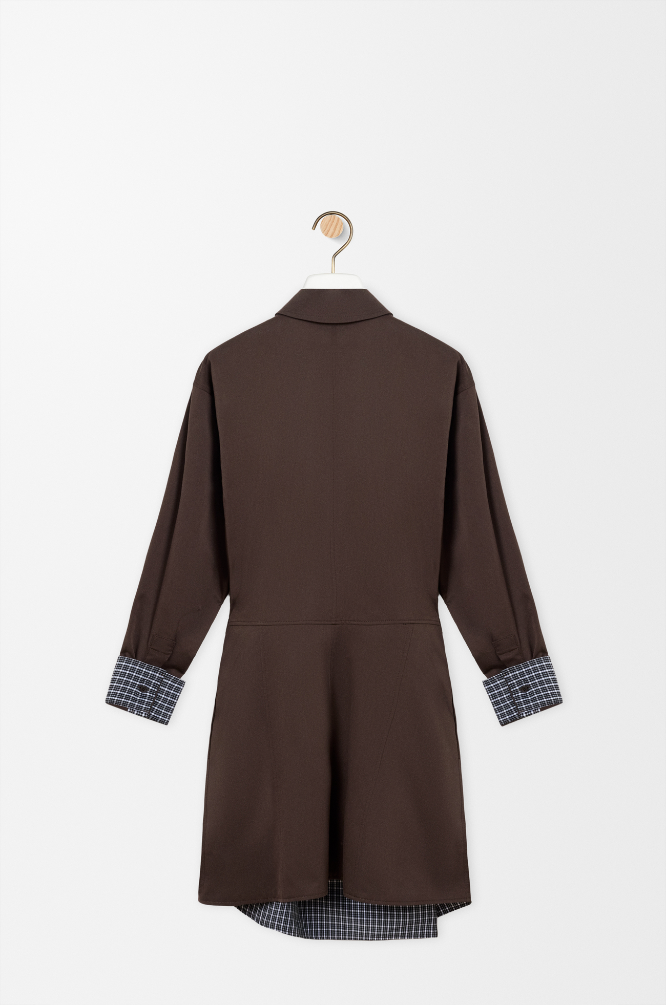 LOEWE Robe en coton et soie Marron