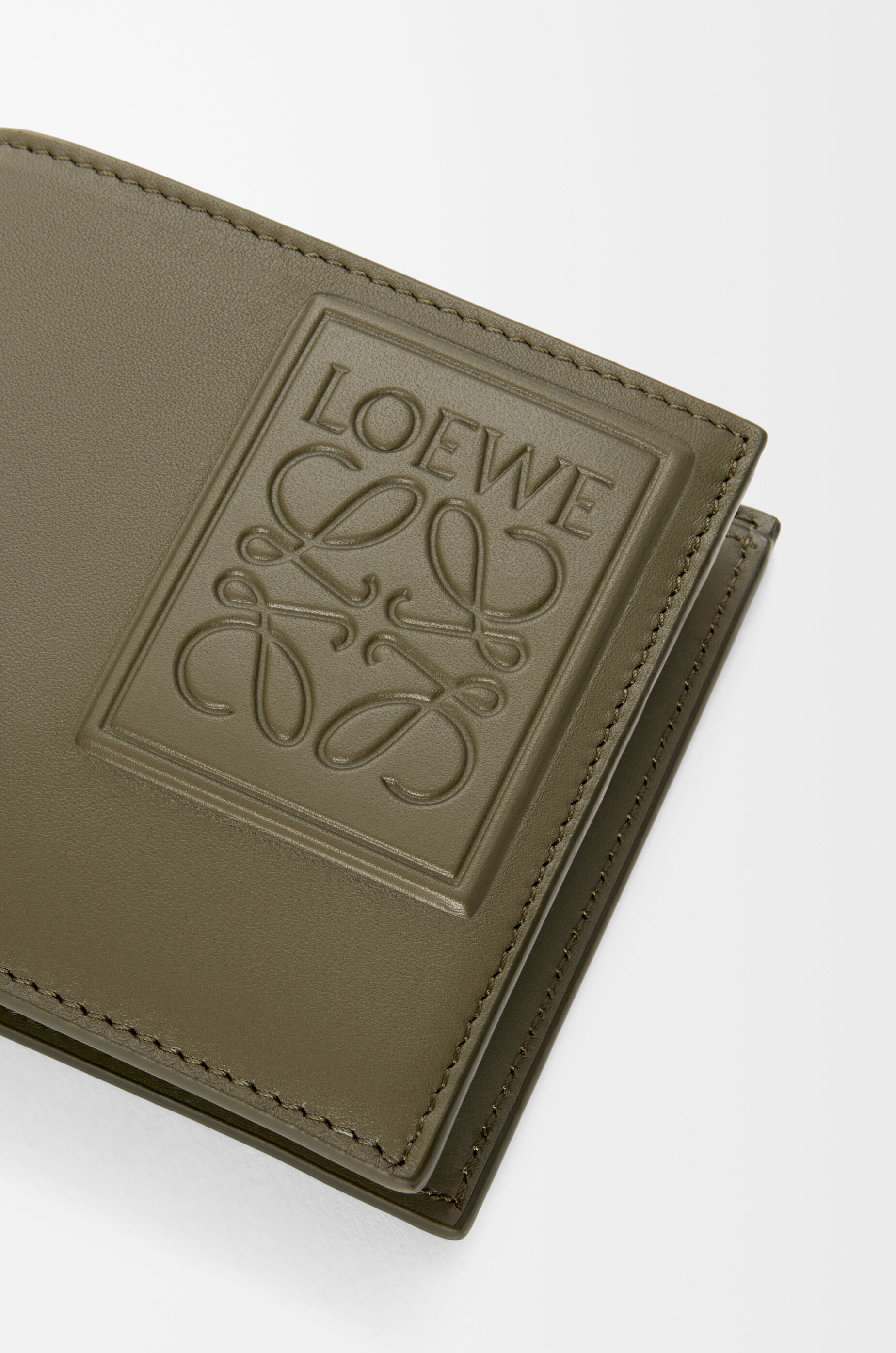 バイフォールド コインウォレット（サテンカーフ） グリーン - LOEWE
