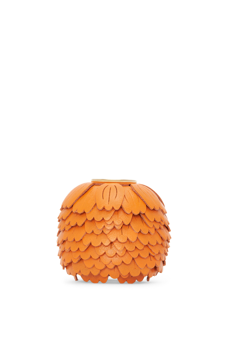 LOEWE Flower charm in classic calfskin Bright Orange