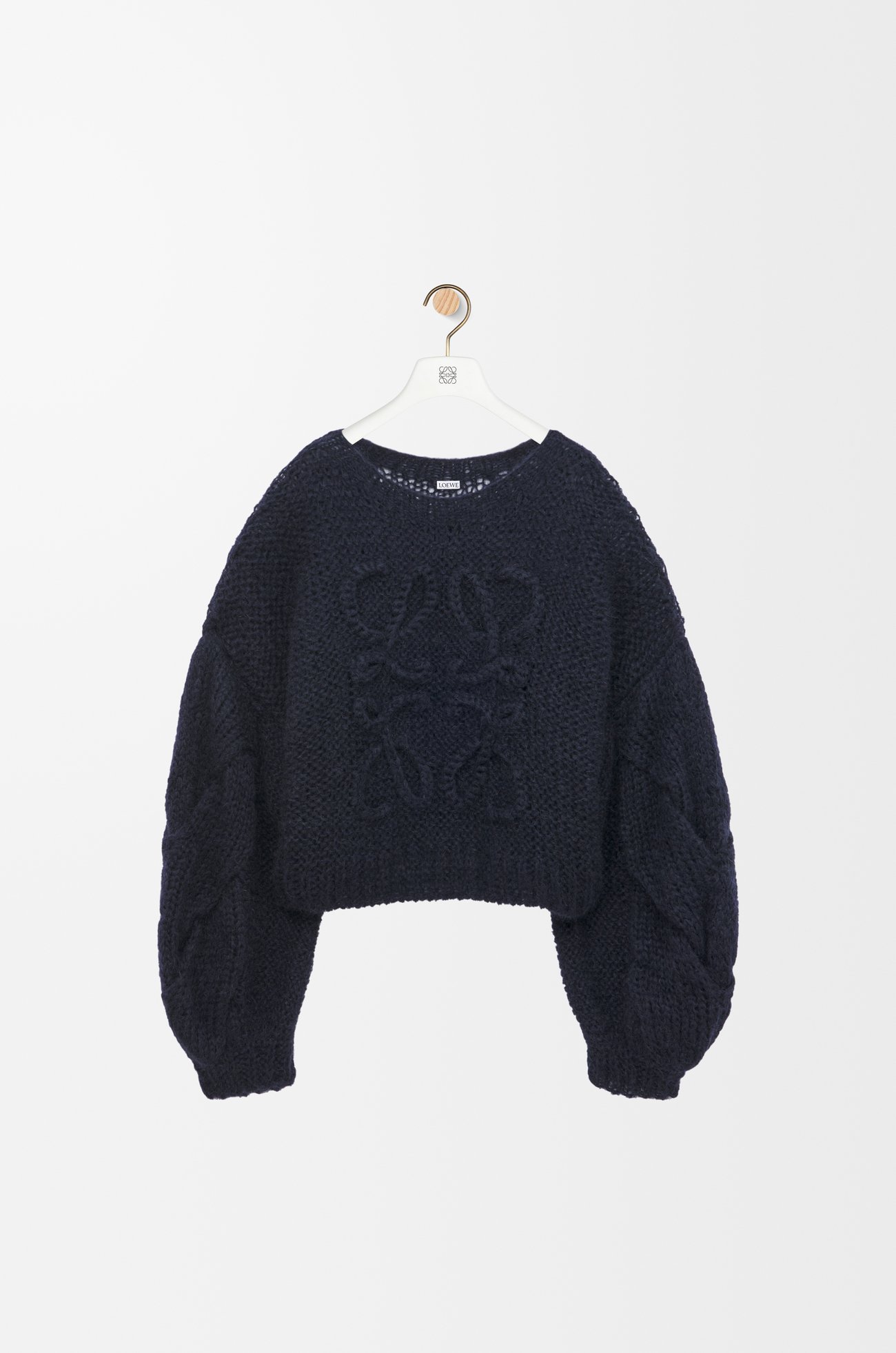LOEWE 马海毛 Anagram 毛衣 深海军蓝