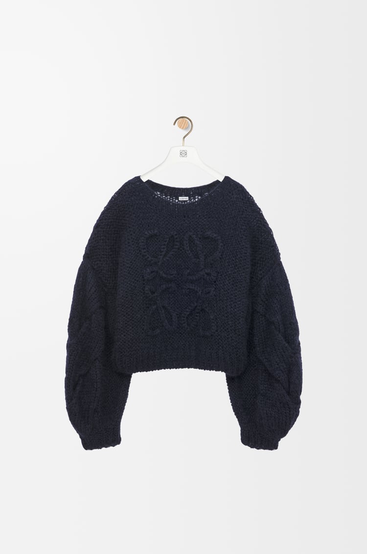 LOEWE Jersey Anagram en mohair Azul Marino Oscuro