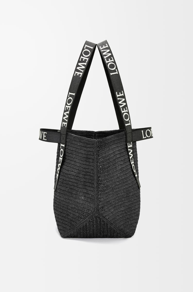 LOEWE 酒椰纖維 Fold 托特包 黑色