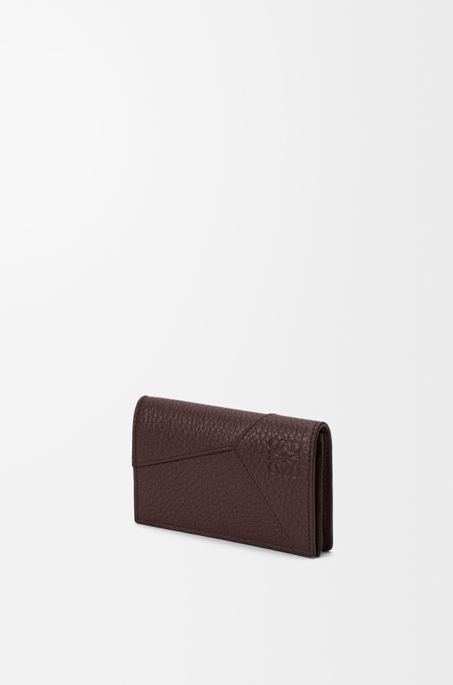 Puzzle business cardholder in supple grained calfskin Brown