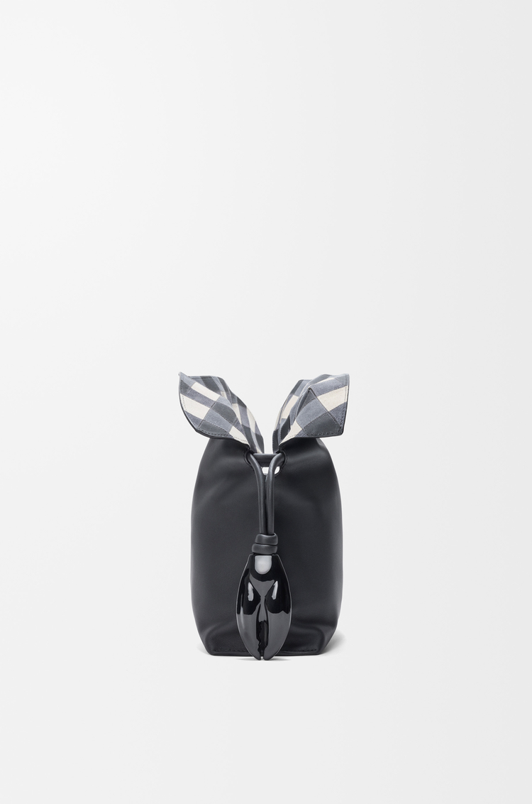 LOEWE Bolso Flamenco clutch mediano en piel napa de ternera con intarsia Negro/Multicolor