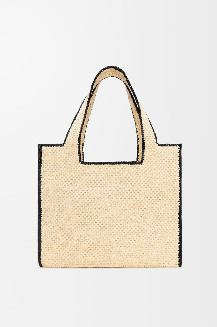 LOEWE Large LOEWE Font tote in raffia Natural