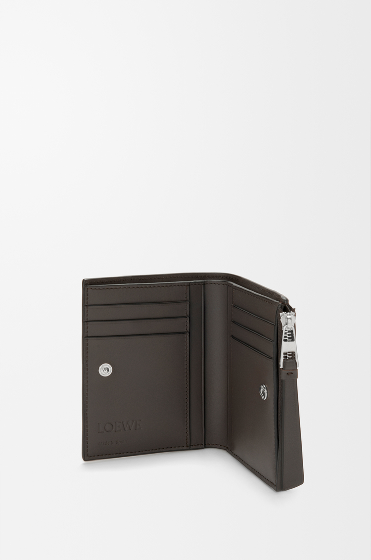 LOEWE Puzzle slim compact wallet in classic calfskin Dark Grey