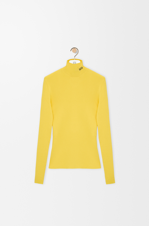 LOEWE Top en mezcla de viscosa Amarillo