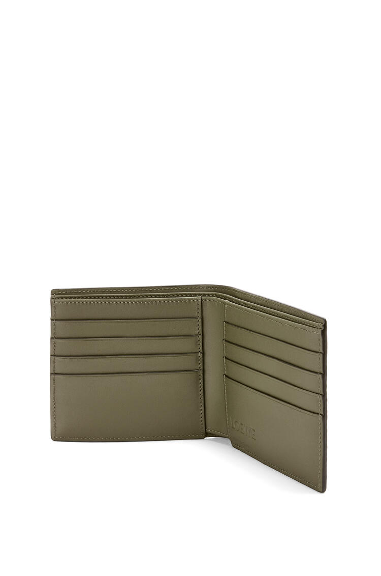 LOEWE Repeat bifold wallet in embossed silk calfskin Autumn Green pdp_rd