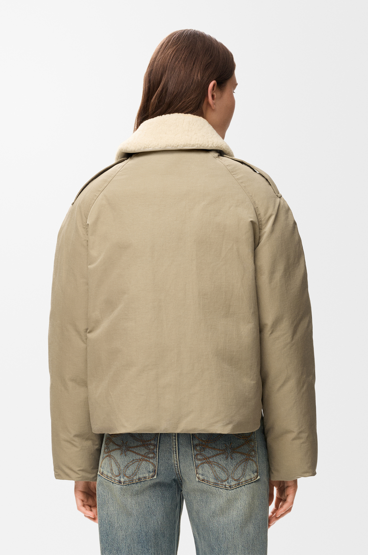 LOEWE Puffer jacket in technical cotton Light Sage
