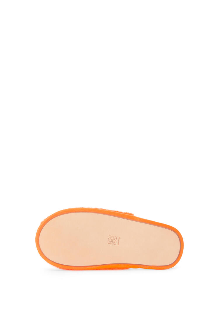 LOEWE Slipper en tejido polar neón Naranja Neon pdp_rd