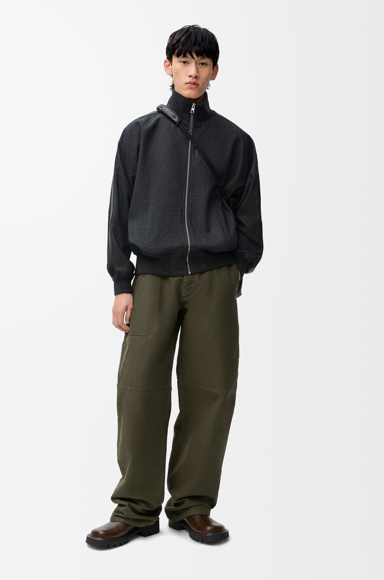 LOEWE トラックスーツ ジャケット（ウール&カシミヤ） チャコールメランジェ