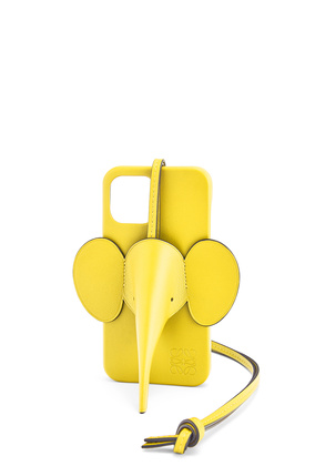 LOEWE Elephant phone cover in calfskin for iPhone 12 Pro Max Yellow plp_rd