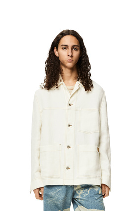 LOEWE Corduroy workwear jacket in linen Ivory plp_rd
