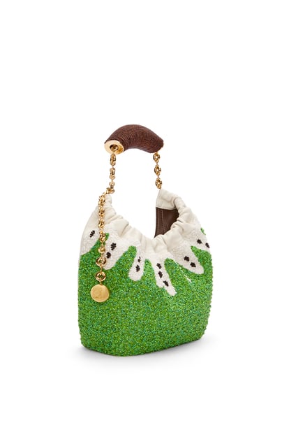 LOEWE Mini Squeeze bag in beaded leather Green plp_rd