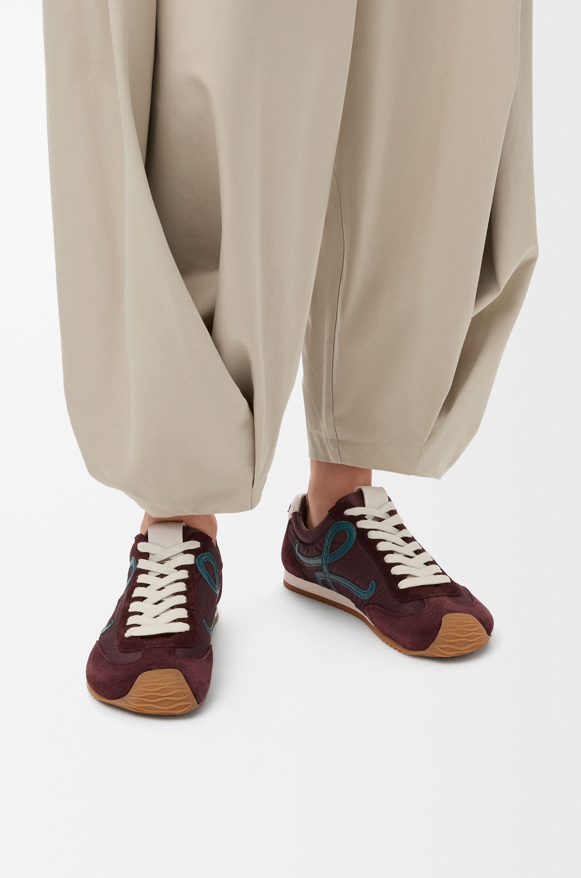 Ballet Runner 2.0 in nylon and calfskin Red - LOEWE