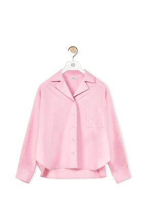LOEWE Blusa tipo pijama de algodón con anagrama Rosa Ingles plp_rd