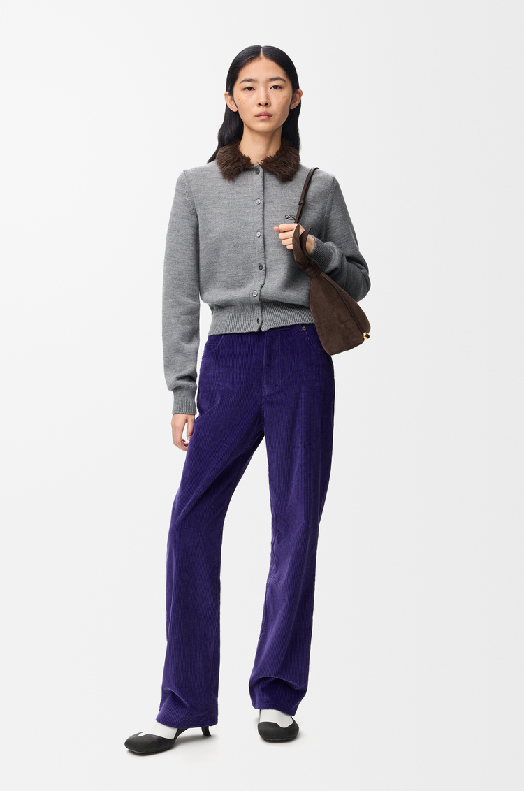 LOEWE Cardigan in lana Grigio
