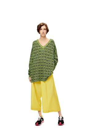 LOEWE Anagram oversize sweater in wool Yellow/Black plp_rd