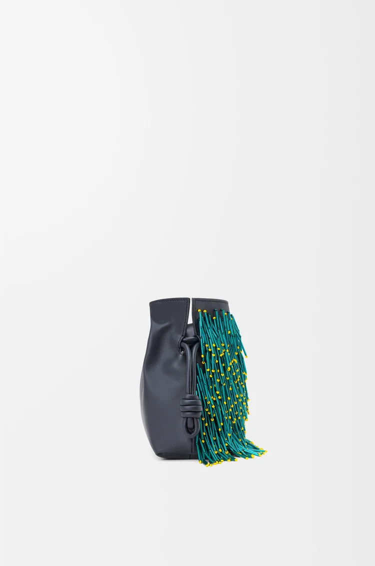 LOEWE Bolso Flamenco clutch mini mimosa en piel napa de cordero suave Multicolor/Negro