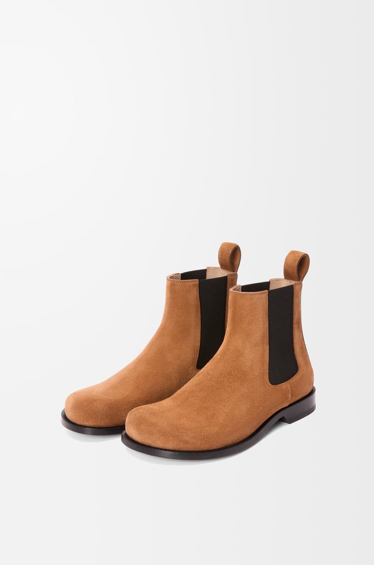 LOEWE Bota Chelsea Campo en ante de ternera Tabaco