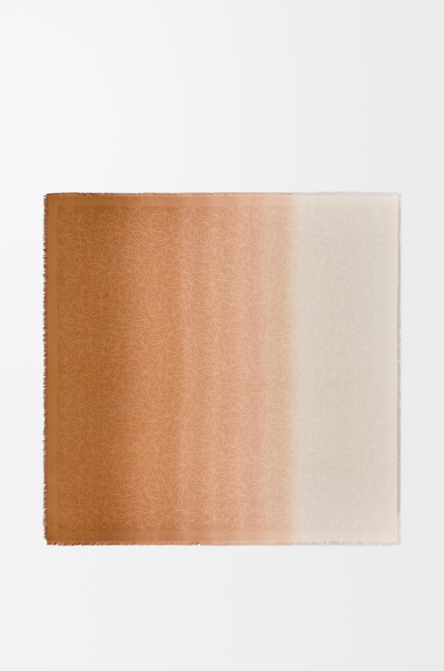 LOEWE Sciarpa in lana e seta Beige