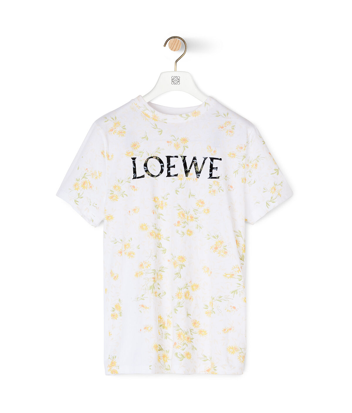 Flower Print Loewe TShirt White/Yellow LOEWE