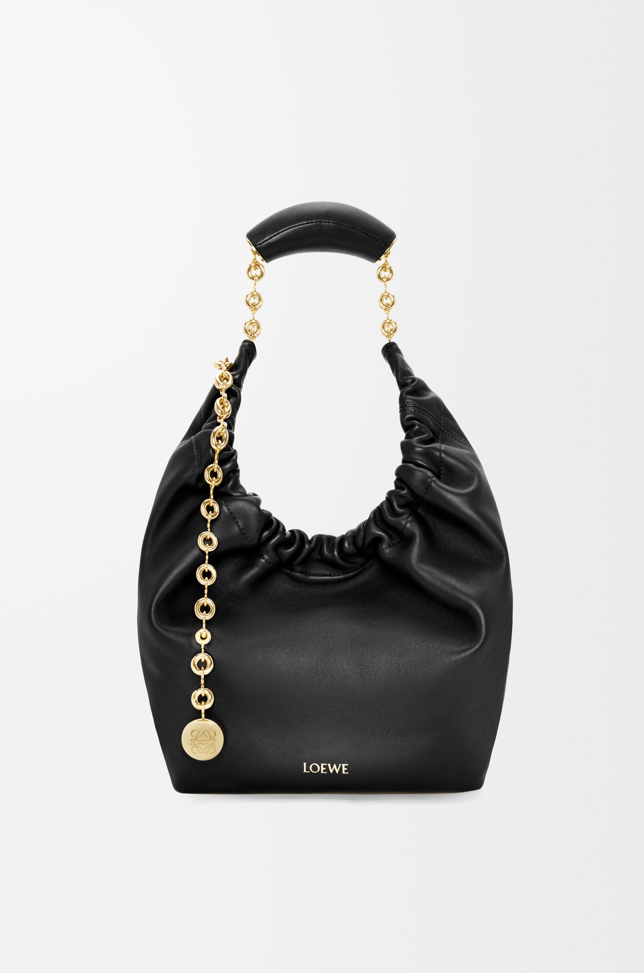 LOEWE Bolso Squeeze pequeño en piel napa de cordero Negro