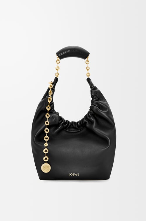 LOEWE Small Squeeze bag in mellow nappa lambskin Black plp_rd