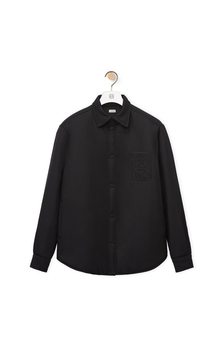 LOEWE Puffer Anagram overshirt in wool Black