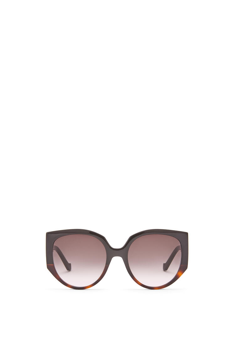 LOEWE Gafas de sol de mariposa en acetato Negro Patchwork Brillante/Marr pdp_rd