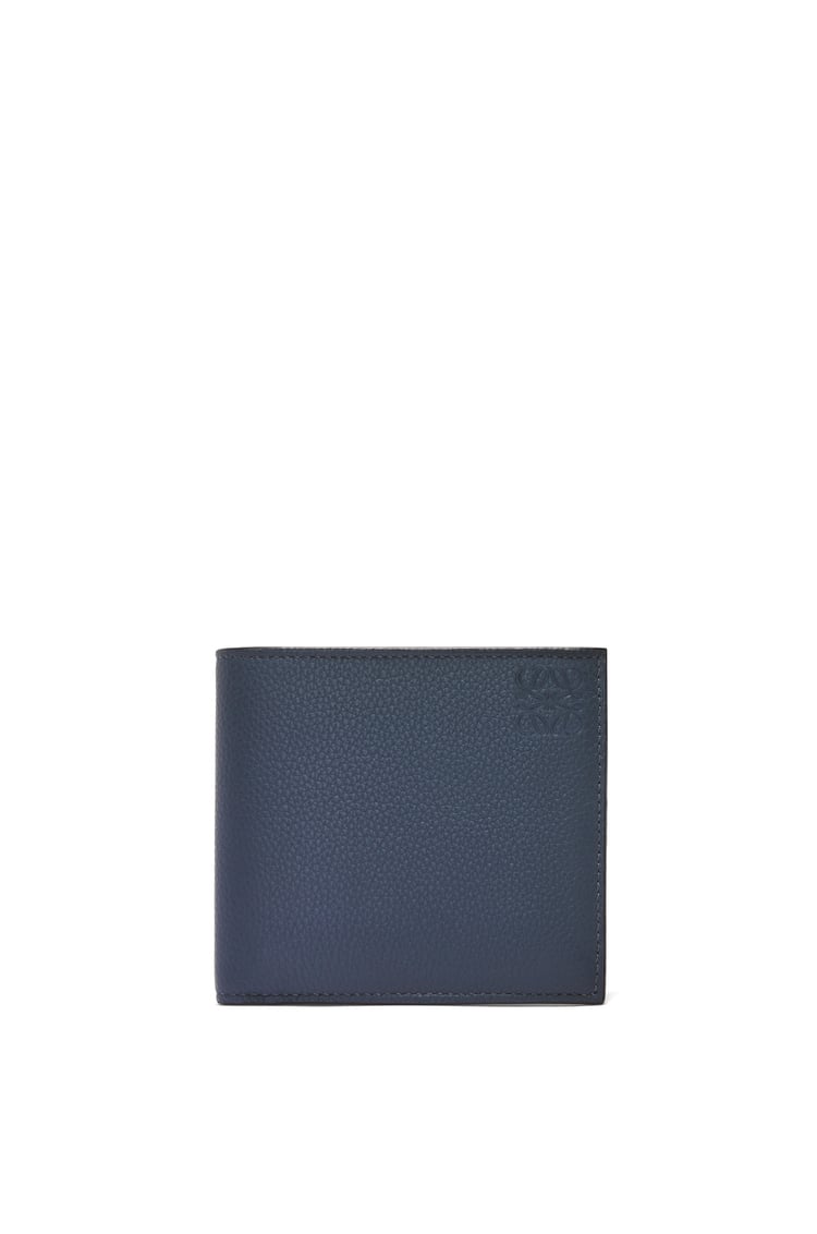 LOEWE 바이폴드 동전 지갑 - 소프트 그레인 카프스킨 오닉스 블루
