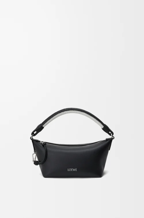 LOEWE Bolso Cala mini en piel napa de cordero suave Negro/Blanco Suave