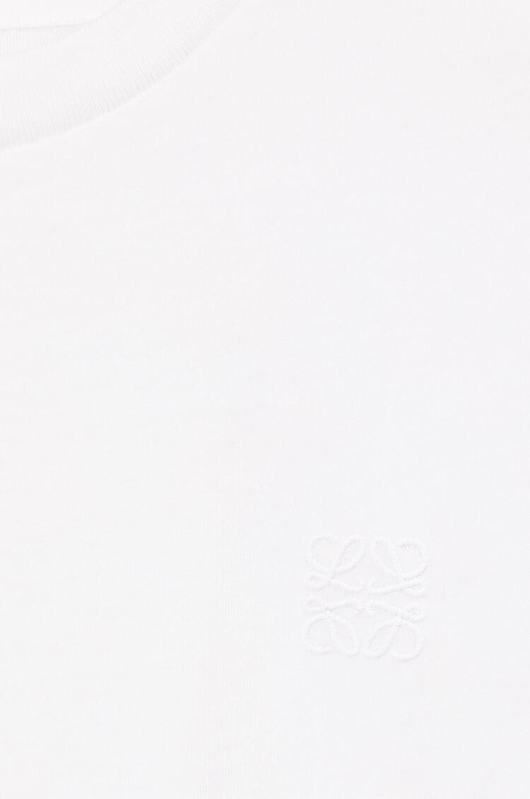 LOEWE Camiseta en algodón con Anagrama bordado Blanco