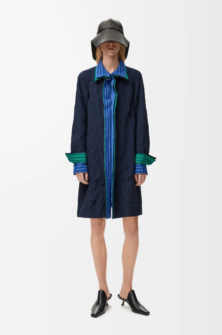 LOEWE Dress in technical cotton Navy/Multicolor