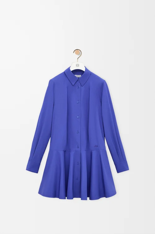 LOEWE Vestido camisero en algodón Azul
