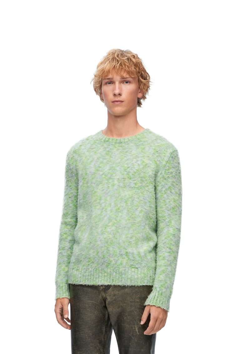 LOEWE Sweater in wool blend Blue/Green/White