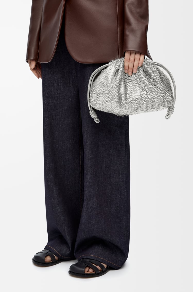 LOEWE Flamenco Purse in nappa calfskin Silver