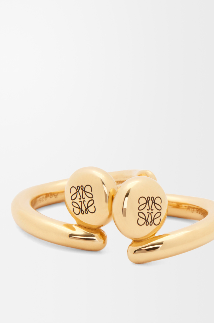 LOEWE Pendientes de aro mini Anagram Pebble Dorado