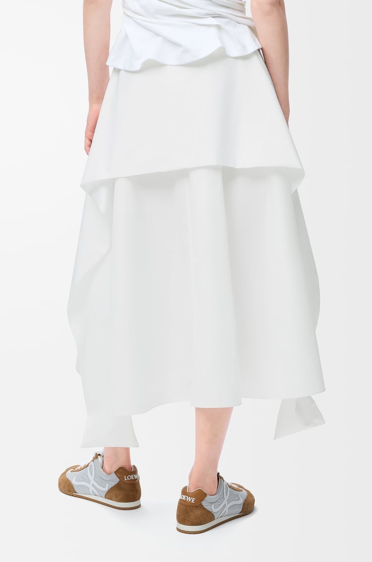 LOEWE Falda cruzada en algodón Blanco