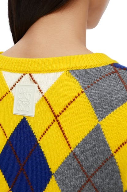 LOEWE Jersey de rombos en lana Amarillo/Multicolor plp_rd
