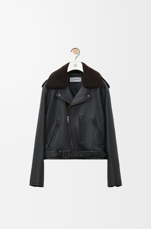 LOEWE Biker jacket in nappa lambskin Black