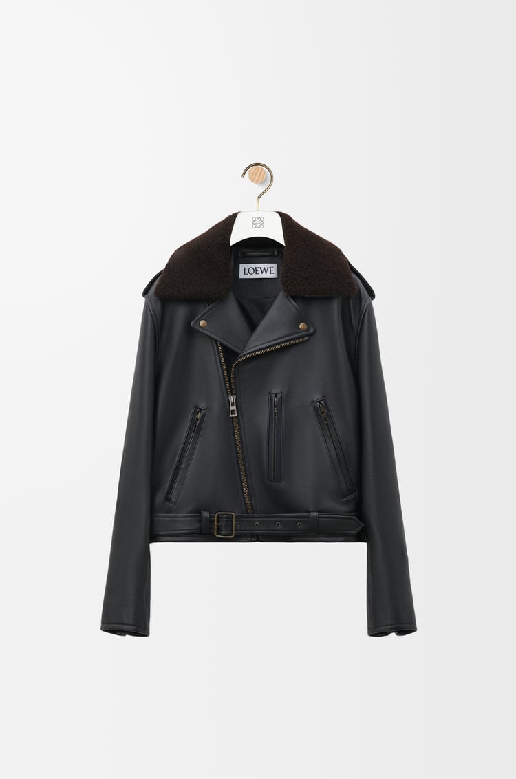 LOEWE Biker jacket in nappa lambskin Black