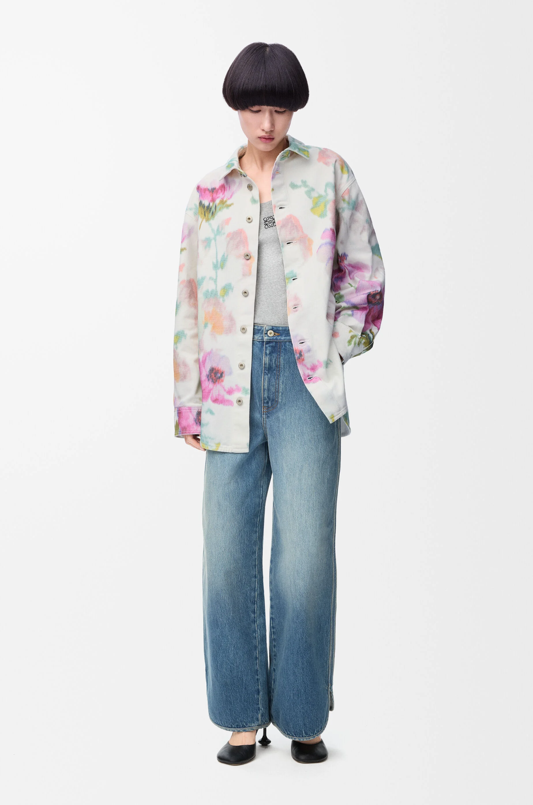 Overshirt in cotton Green - LOEWE