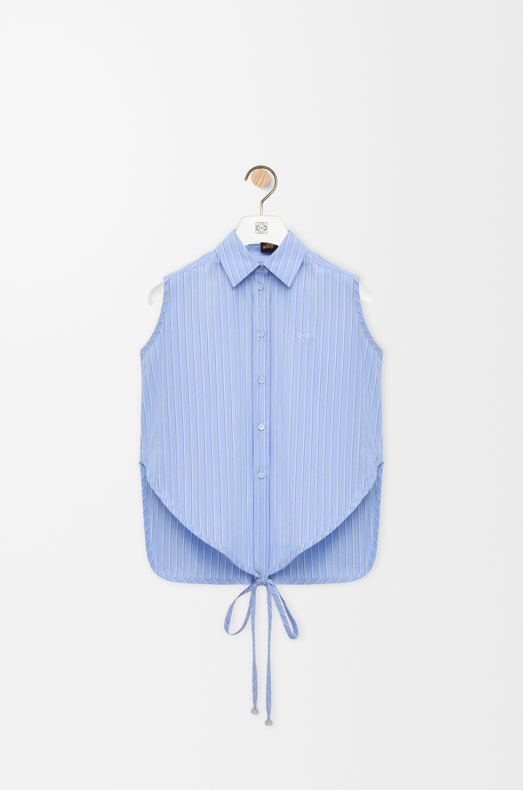 LOEWE 棉质无袖衬衫 蓝色/多色