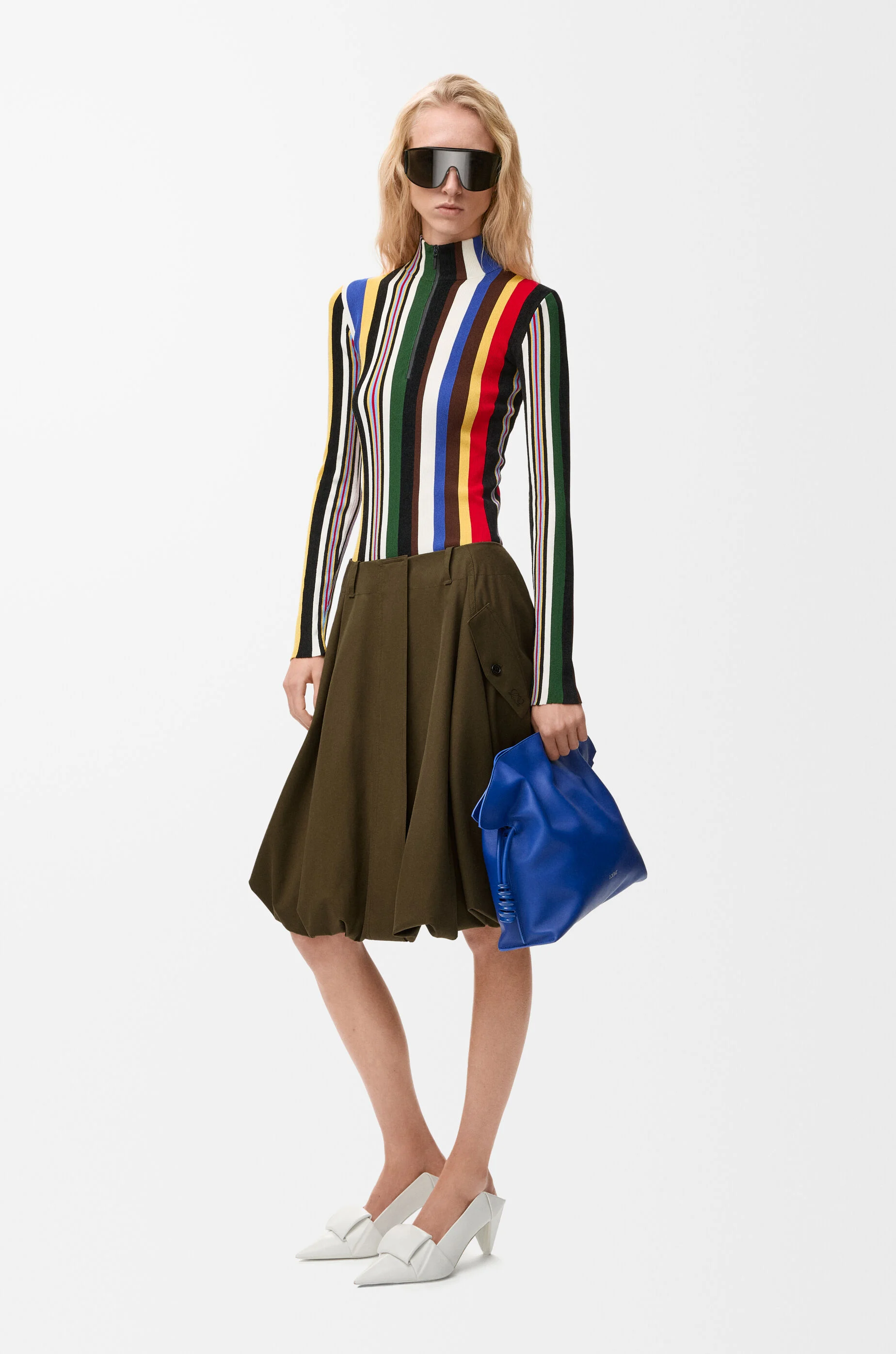 スカート（コットン&シルク） グリーン - LOEWE Japan official website