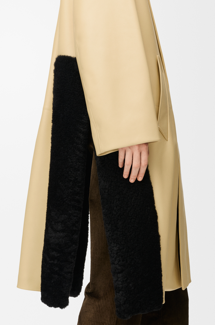 LOEWE Abrigo en piel napa de cordero Amarillo Claro