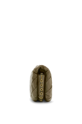 LOEWE Bolso Goya Puffer en piel napa de cordero plisada Verde Caqui Oscuro