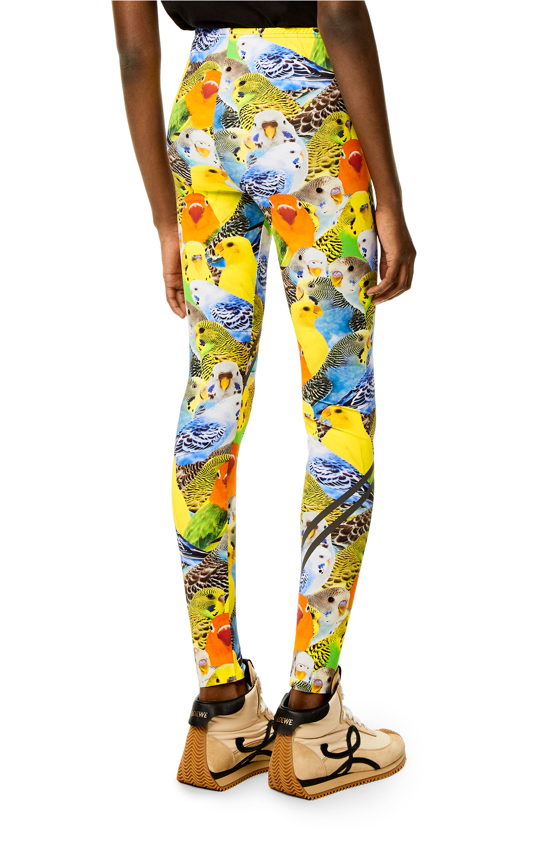 Loewe Parrots Leggings in Polyamide Orange/Blue/Yellow XS