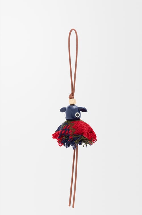 LOEWE ハイランド パズ チャーム タン/ブルー